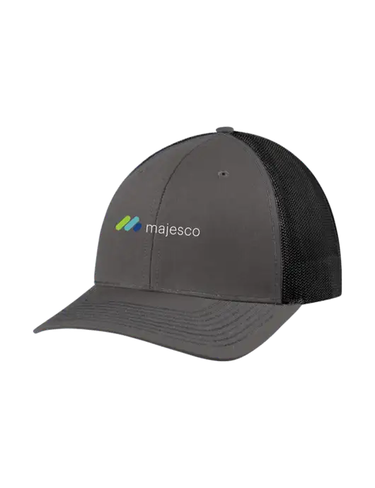 Richardson Adjustable Snapback Original 112 Trucker Cap Dark Grey w/Black Mesh w/Majesco Logo