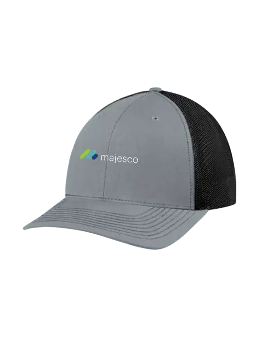 Richardson Adjustable Snapback Original 112 Trucker Cap Heather Grey w/Black Mesh w/Majesco Logo