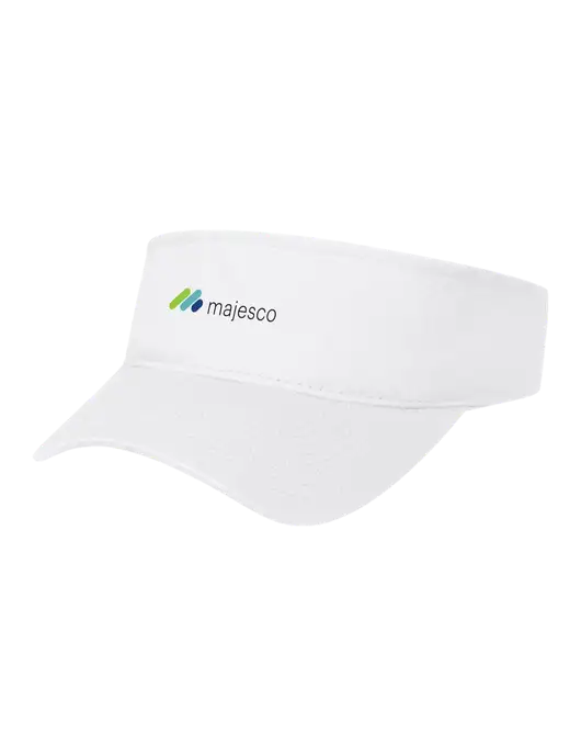 White Cap Visor w/Majesco Logo
