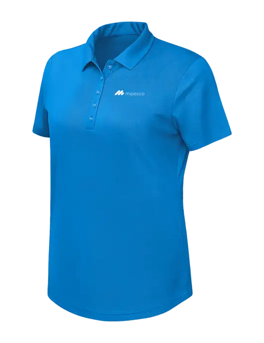 Callaway Womens Birdseye Dark Carolina Blue Polo w/Majesco Logo