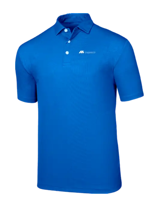 Callaway Birdseye Dark Carolina Blue Polo w/Majesco Logo