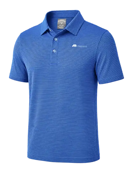 Callaway Royal Blue Fine Line Stripe Polo w/Majesco Logo