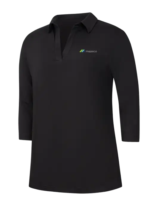 Womens Black Luxe Knit Tunic w/Majesco Logo