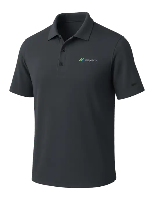 NIKE Dark Grey Dri-Fit Micro Pique Polo w/Majesco Logo