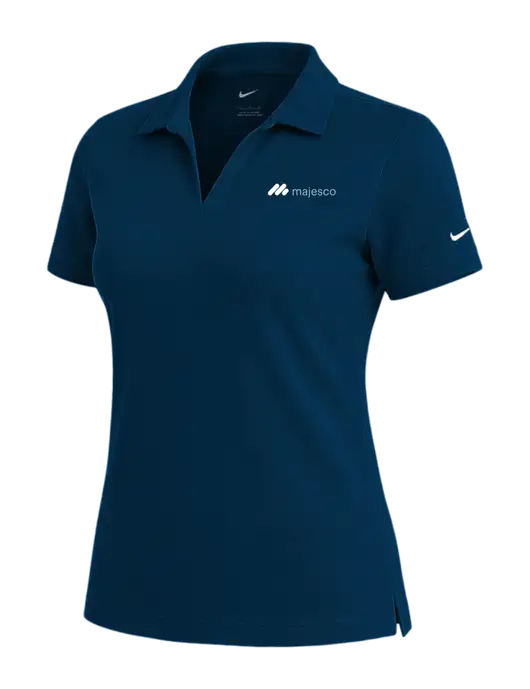 NIKE Navy Womens Dri-Fit Micro Pique Polo w/Majesco Logo