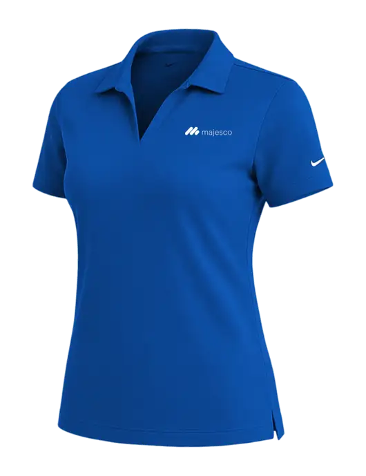 NIKE Royal Womens Dri-Fit Micro Pique Polo w/Majesco Logo