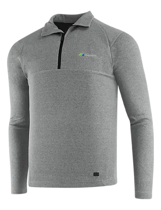 OGIO Petrol Grey Heather Transition 1/4 Zip Pullover w/Majesco Logo