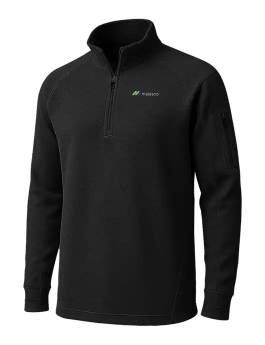 Black Tech Fleece 1/4 Zip Pullover w/Majesco Logo