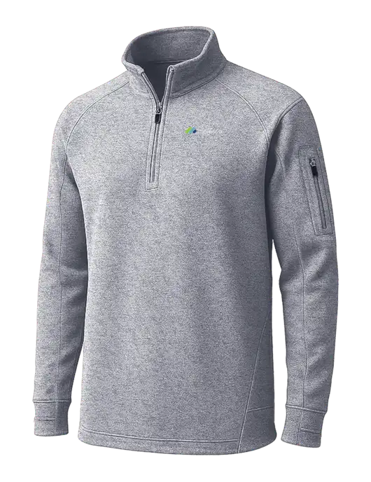 Grey Heather Tech Fleece 1/4 Zip Pullover w/Majesco Logo