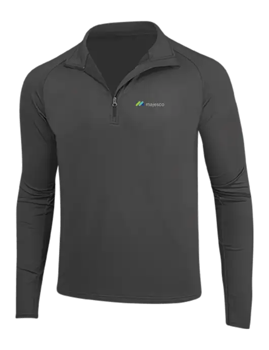 Charcoal Grey Sport Wick Stretch 1/4 Zip Pullover w/Majesco Logo