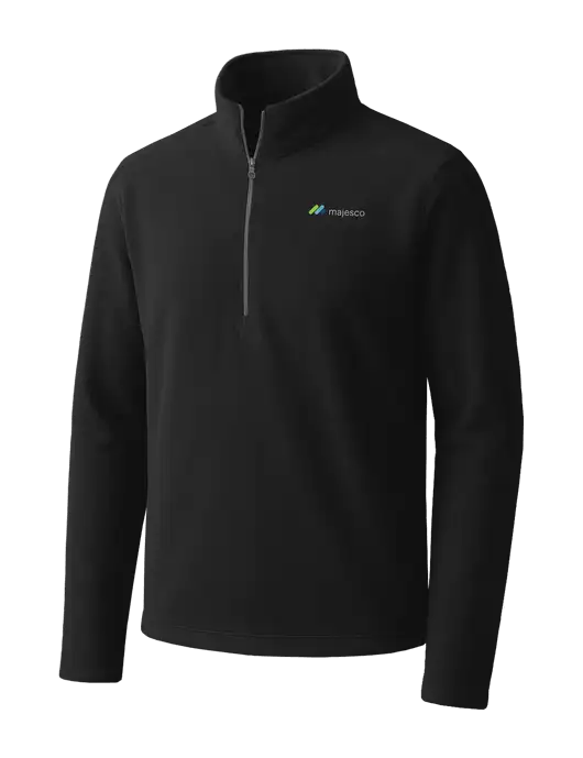Black Microfleece 1/2 Zip Pullover w/Majesco Logo