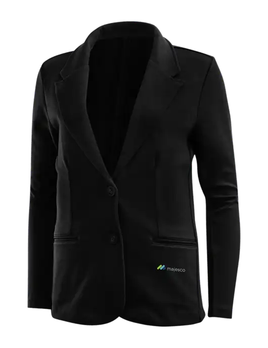 Black Womens Knit Blazer w/Majesco Logo
