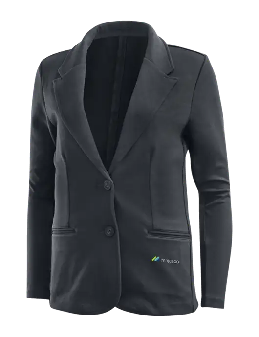 Charcoal Grey Womens Knit Blazer w/Majesco Logo