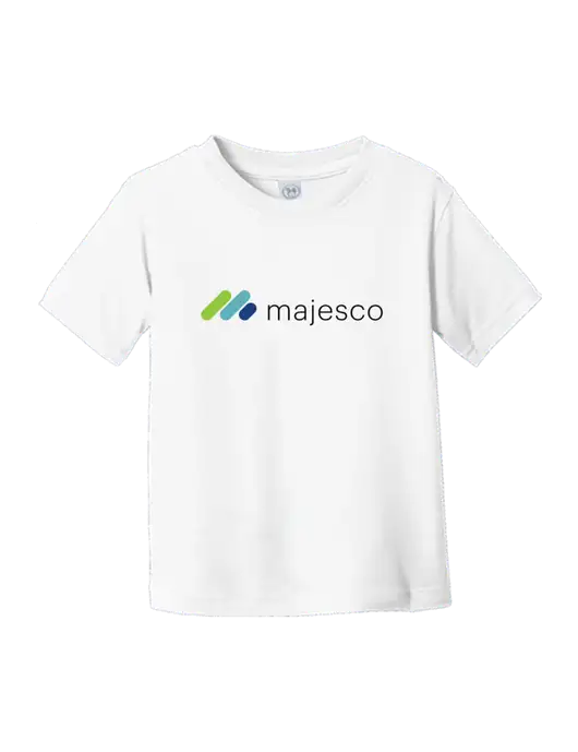 Rabbit Skins White Toddler Fine Jersey Tee w/Majesco Logo