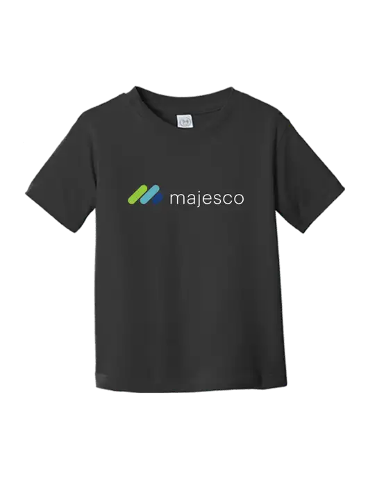 Rabbit Skins Black Toddler Fine Jersey Tee w/Majesco Logo