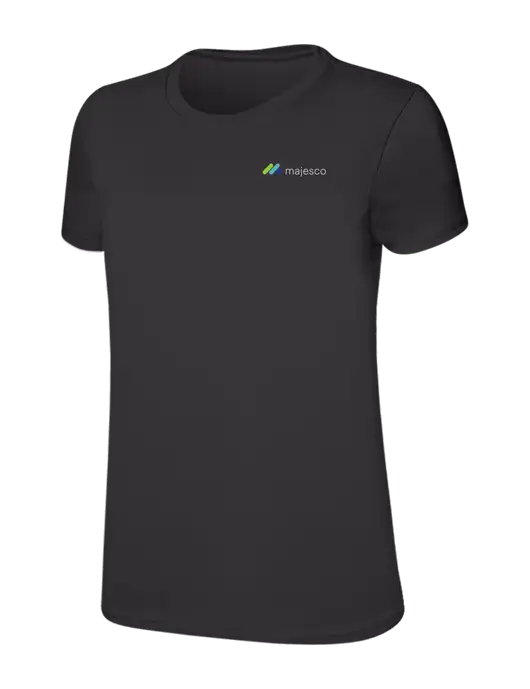 Womens Ring Spun Charcoal 4.5 oz T-Shirt w/Majesco Logo