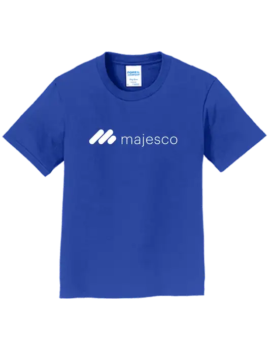 Youth Ring Spun Royal 4.5 oz T-Shirt w/Majesco Logo