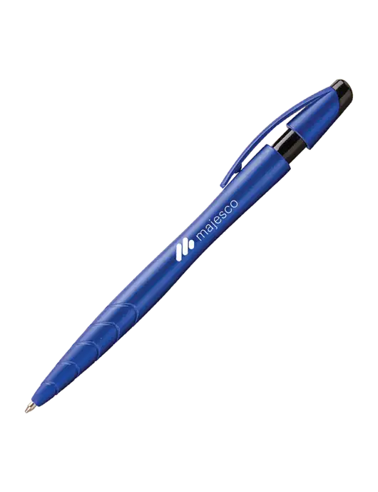 Awali Blue Metallic Pen - Black Ink w/Majesco Logo