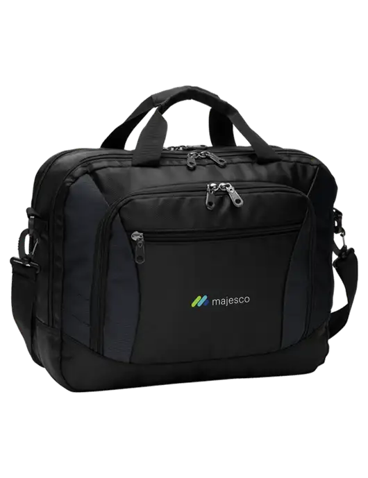 Commuter Black Laptop Briefcase w/Majesco Logo