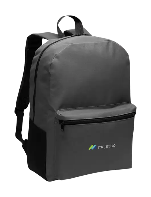 Casual Dark Charcoal Lightweight Laptop Backpack w/Majesco Logo