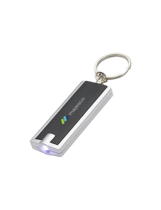 Simple Touch Black LED Keychain w/Majesco Logo