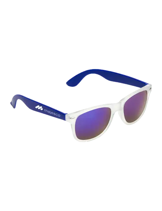 Key West Blue Mirrored Sunglasses w/Majesco Logo