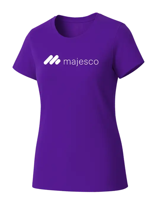 Womens Seriously Soft Purple T-Shirt w/Majesco Logo