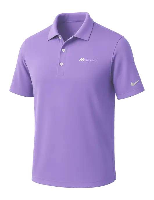 NIKE Light Purple Dri-Fit Micro Pique Polo w/Majesco Logo