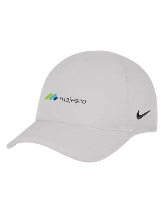 Nike White Featherlight Cap w/Majesco Logo