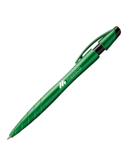 Awali Green Metallic Pen - Black Ink w/Majesco Logo