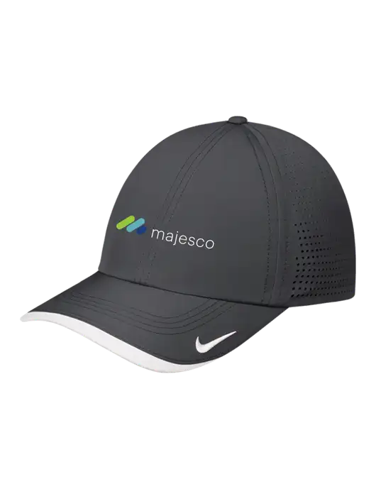 Nike Dark Grey/White Dri-FIT Perforated Performance Cap w/Majesco Logo