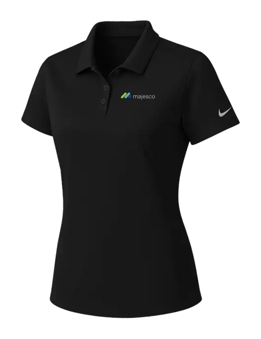 Nike Womens Black Dry Essential Solid Polo w/Majesco Logo