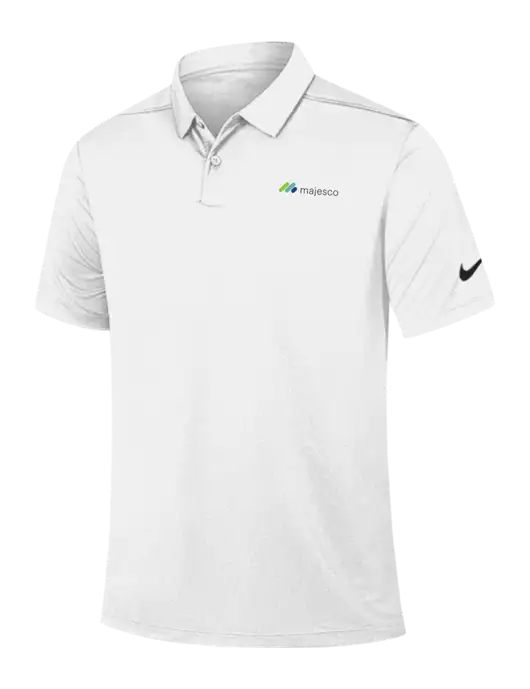 Nike White Dry Essential Solid Polo w/Majesco Logo