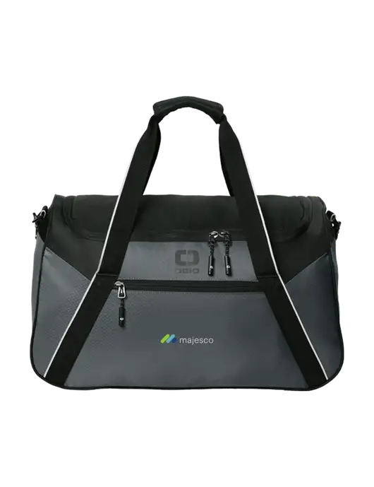 OGIO Dark Medium Grey/Black Inception Duffel w/Majesco Logo