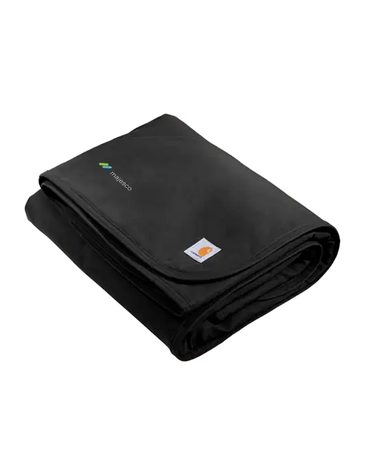 Carhartt Black Firm Duck Sherpa-Lined Blanket w/Majesco Logo