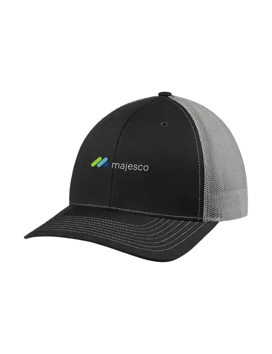 Richardson Adjustable Snapback Original 112 Trucker Cap Black w/Charcoal Mesh w/Majesco Logo