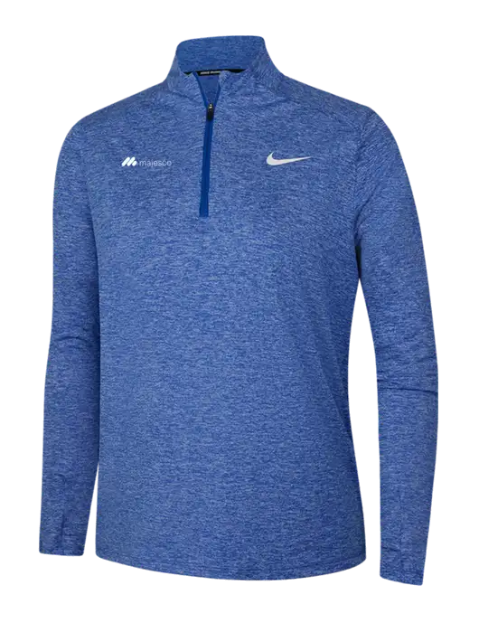 Nike Royal Heather Womens Dri-FIT Element 1/2-Zip Pullover w/Majesco Logo
