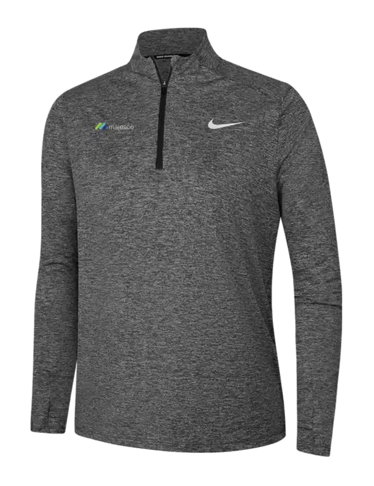 Nike Black Heather Womens Dri-FIT Element 1/2-Zip Pullover w/Majesco Logo