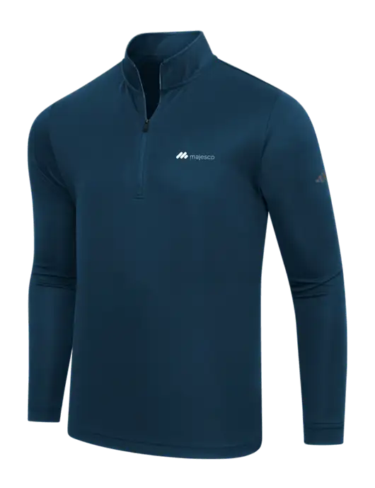 Adidas Navy Lightweight Quarter Zip Pullover w/Majesco Logo