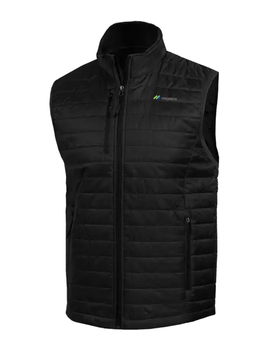 Packable Black Puffy Vest w/Majesco Logo