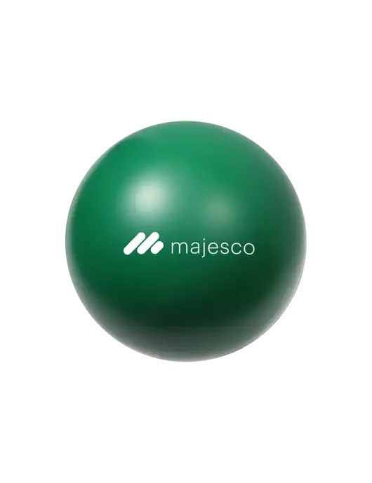 Medium Dark Green Stress Reliever Ball w/Majesco Logo
