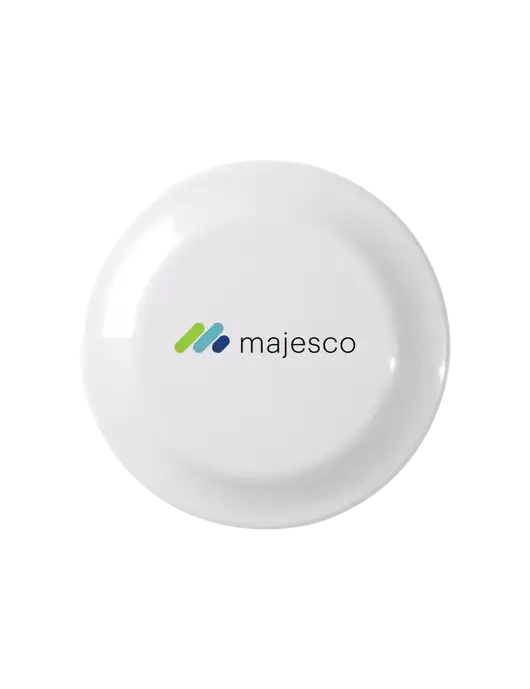 Fun White Flying Disc w/Majesco Logo