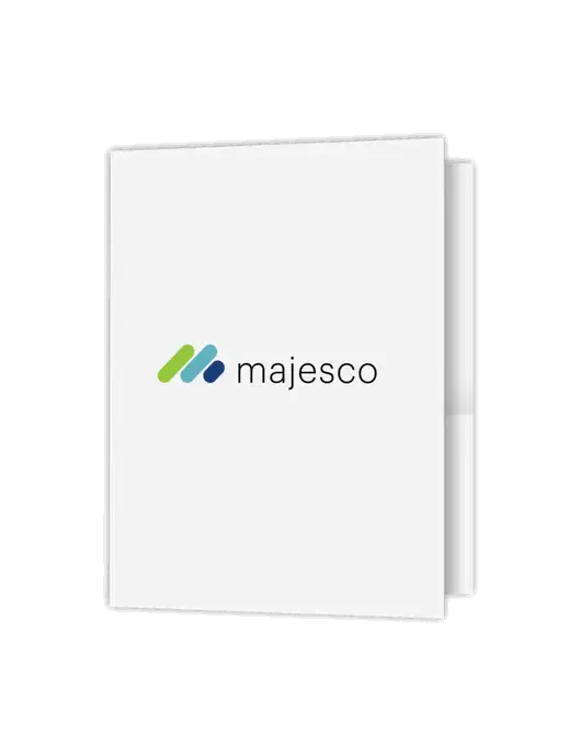 White Presentation Folder with Dual Pockets w/Majesco Logo