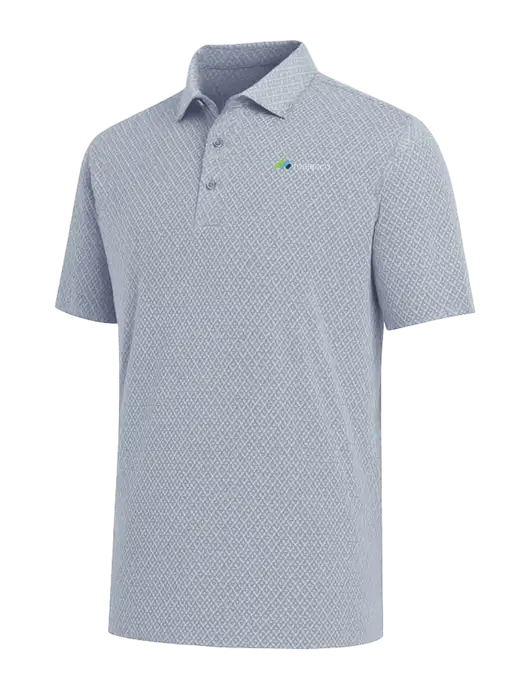 Callaway All-Over Stitched Medium Grey Chev Polo  w/Majesco Logo