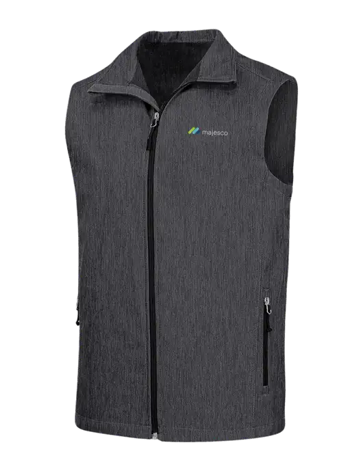 Charcoal Grey Heather Core Soft Shell Vest w/Majesco Logo